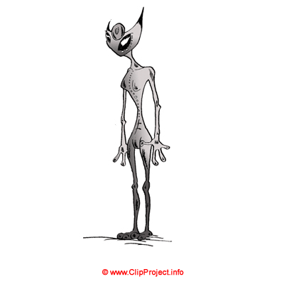 Außerirdischer Cartoon Clipart kostenlos