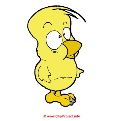 Cartoon Küken Clipart Bild kostenlos