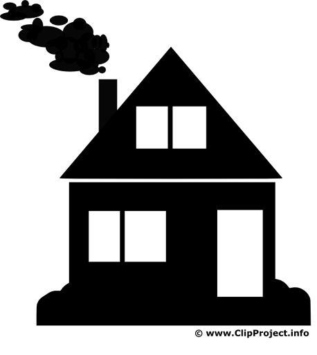 Haus Clipart Schwarz Weiss