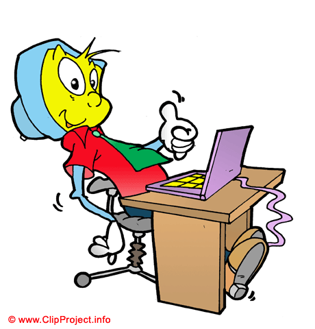 Cartoon Maskottchen Computer Clipart Bild kostenlos