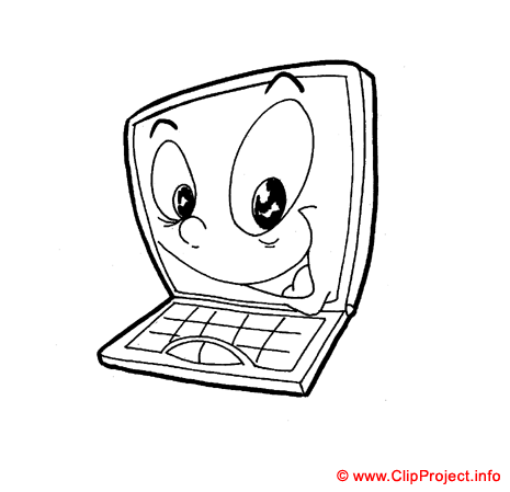 Clip Art Computer schwarz-weiss