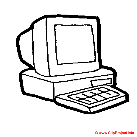 Computer Clipart Schwarz Weiss