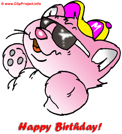 Lustige Katze Clip art zum Geburtstag