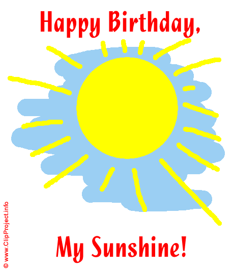 Einladung für Kindergeburtstag kostenlos. Sonne Clipart