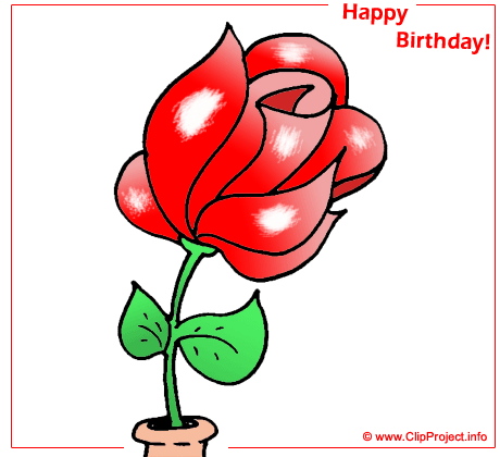 Rose Clipart zum Geburtstag gratis