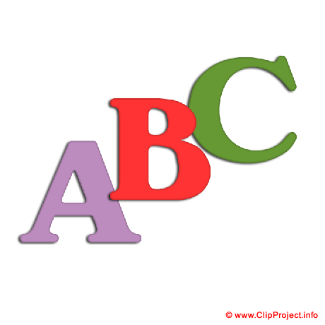 Alphabet Clipart für Schule