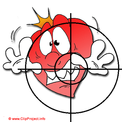 Herz im Ziel Clipart Hochzeit und Valentinstag