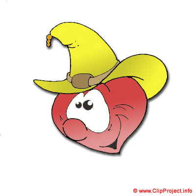 Cowboy Herz Clipart zum Valentinstag