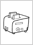 Malvorlage Toaster