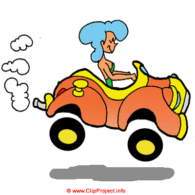 Auto und Frau Clipart gratis herunterladen