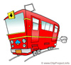 Straßenbahn Modell Clipart-Bild