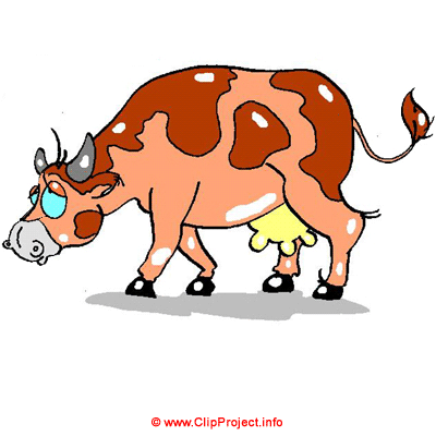 Kuh auf dem Bauernhof Clipart Bild kostenlos