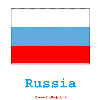 Fahne Russland, Clipart kostenlos