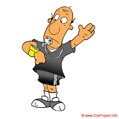 Fußballschiedsrichter mit Pfeife Clipart