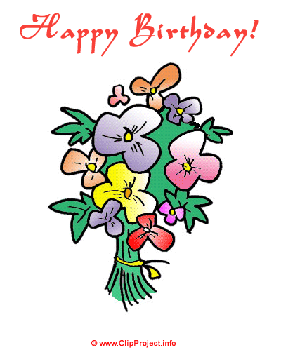 Blumenstrauß Clipart zum Geburtstag kostenlos