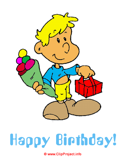 Grußkarte zum Geburtstag Clipart kostenlos