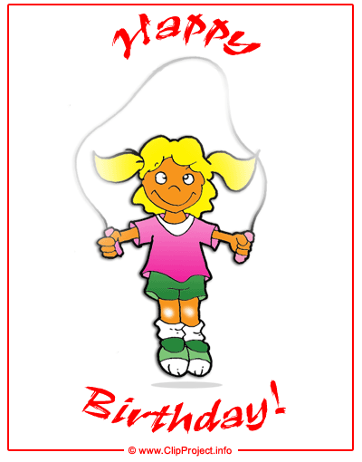 Happy Birthday E-Card kostenlos zum Geburtstag Clipart