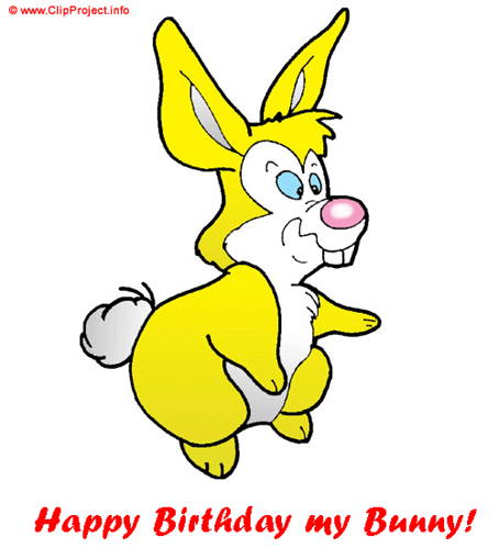 Basteln Sie die Karten zum Geburtstag selbst. Hase Clipart