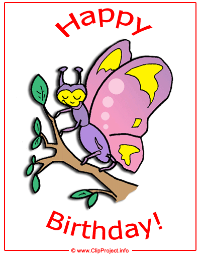 Schmetterling Clipart. Vorlage für Kindergeburtstag