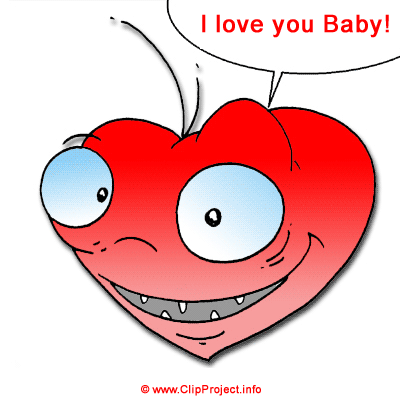 I love you! Herz Clipart kostenlos