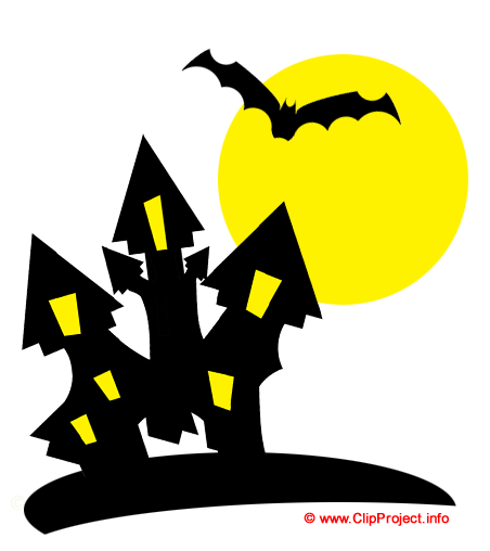 Schloß Clipart zu Halloween gratis herunderladen