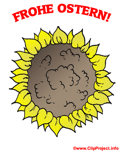 Sonnenblume Karte zu Ostern