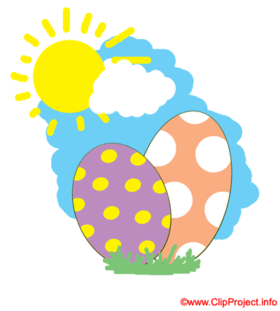 Sonne und Ostereier Clipart gratis download