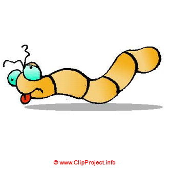 Cartoon Wurm Clipart Bild kostenlos