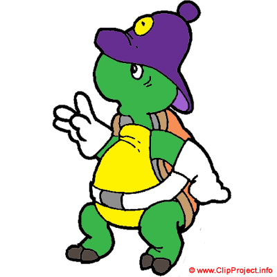 Cartoon Schildkröte  Clipart Bild kostenlos