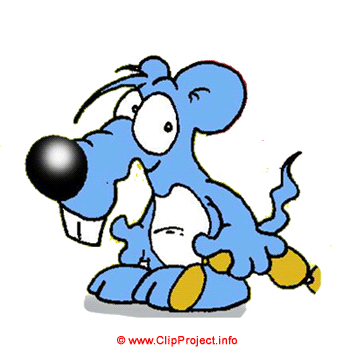 Maus mit Wurst Clipart Bild kostenlos