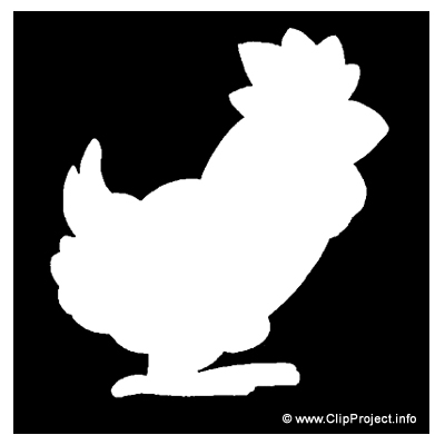 Huhn Silhouette Clipart Bild kostenlos