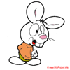 Cartoonhase Clipart-Bild kostenlos