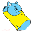 Blaue Katze Bild Clipart kostenlos