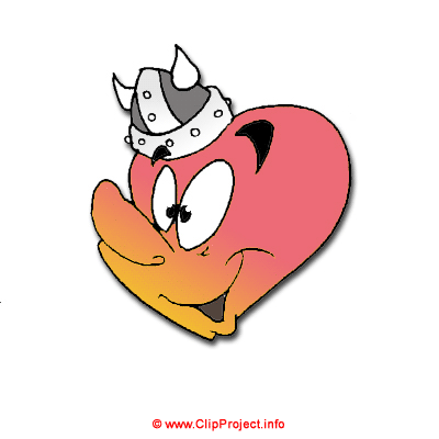 Herz Viking Clipart zum Valentinstag