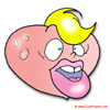 Herz mit großen Lippen Clipart-Bild