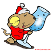 Maus Clipart zum Neujahr