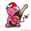 Sekt Clipart Bild zum Sylvester