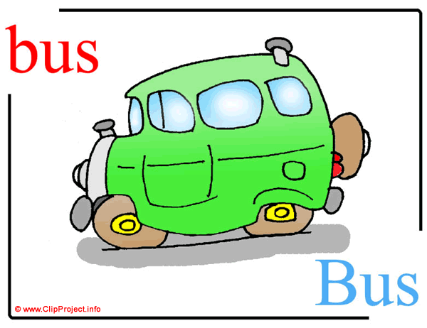 bus / Bus / Printable Pictorial English - German  Dictionary for Children / Englisch - Deutsch Bildwörterbuch für Kinder