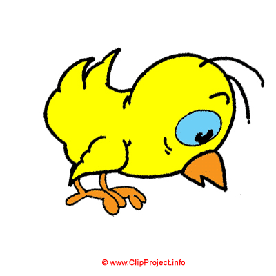 Cartoon Küken Clipart Bild kostenlos