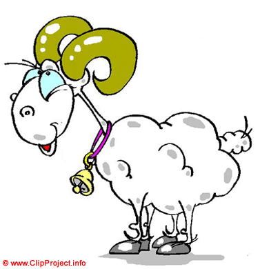 Cartoon Hammel auf dem Bauernhof