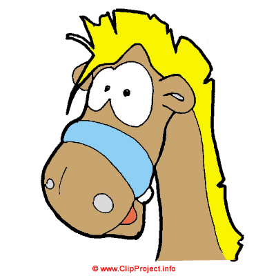 Cartoonpferd Clipart Bild kostenlos