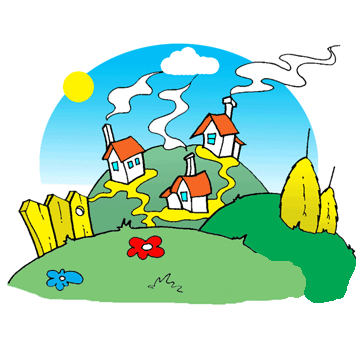 Dorf Clipart Frühling