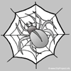 Spinne und Spinnennetz Clipart kostenlos